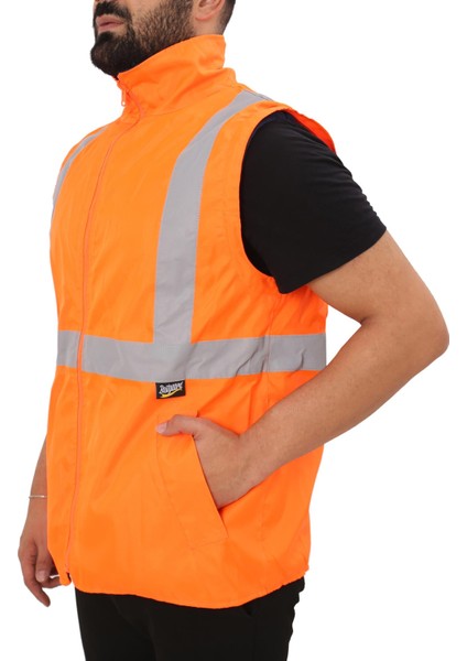 Bestguard Işçi Parkası Yüksek Görünümlü 5+1 Parka - Çok Kullanışlı Ceket Mont Parka