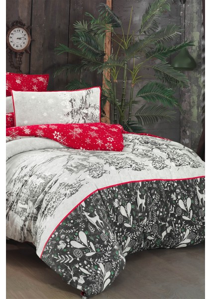 Dolce Kırmızı Çift Kişilik %100 Pamuk Flanel (Pazen) Nevresim Takımı fiyatları