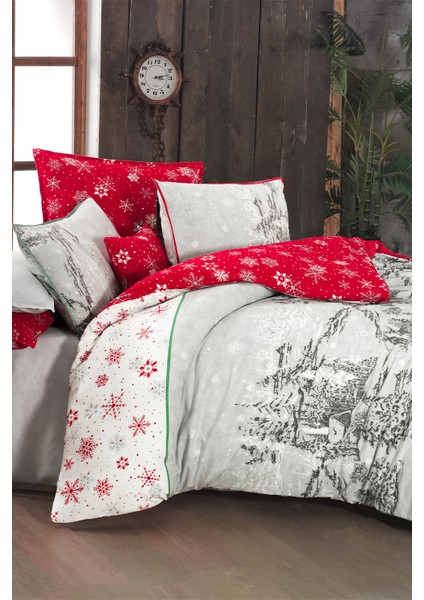 Dolce Kırmızı Çift Kişilik %100 Pamuk Flanel (Pazen) Nevresim Takımı modelleri