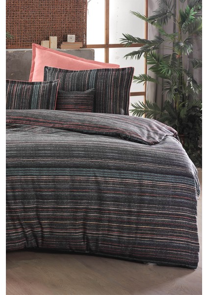 Jonas Antrasit Çift Kişilik %100 Pamuk Flanel (Pazen) Nevresim Takımı fiyatları