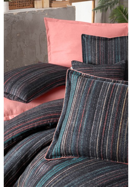 Jonas Antrasit Çift Kişilik %100 Pamuk Flanel (Pazen) Nevresim Takımı indirimleri