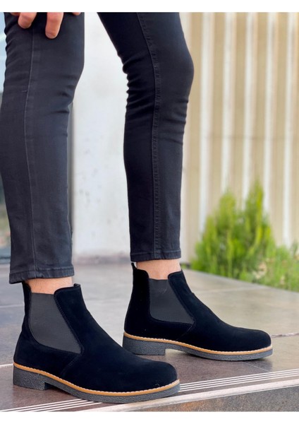 Ortopedik Chelsea Bot Suni Deri Lastikli Bağlama ile Günlük Rahatlık Sağlar