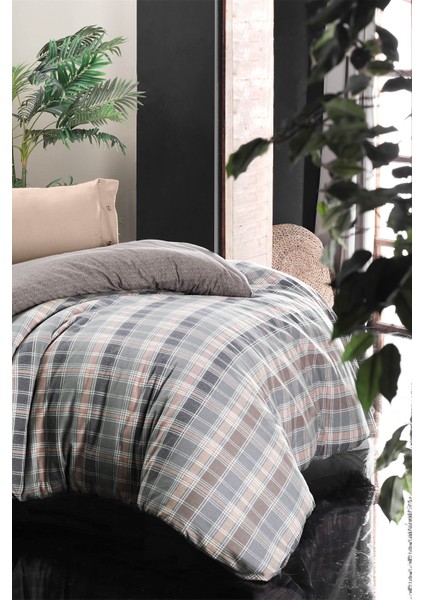 Arno Gri Çift Kişilik %100 Pamuk Flanel (Pazen) Nevresim Takımı fiyatları