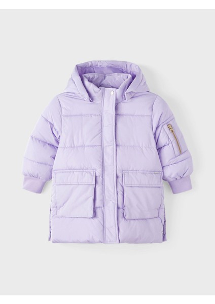 Name İt Kız Çocuk Mont Lila modelleri
