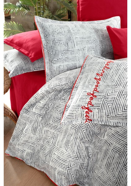 Freddy Gri Çift Kişilik %100 Pamuk Flanel (Pazen) Nevresim Takımı indirimleri