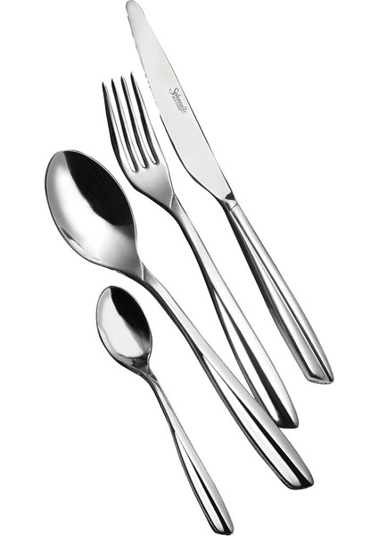 Salvinelli Trend 87 Parça Paslanmaz Çelik Çatal Bıçak Seti (Made In Italy)