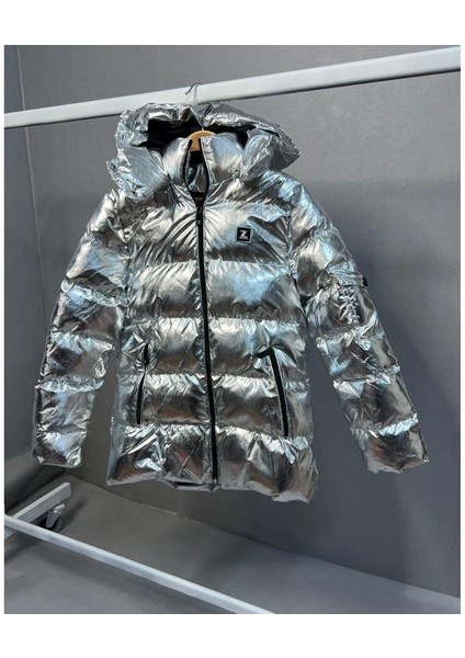 Su Geçirmez Kapitone Garson Boy Çocuk Mont Gri modelleri