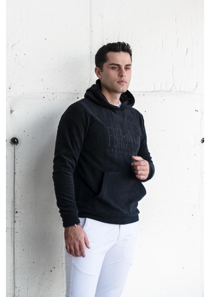 Kapşonlu Slimfit Polar Erkek Sweatshirt fiyatları