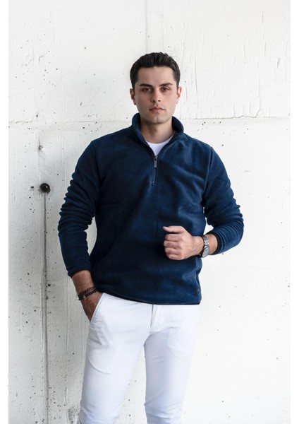 Slimfit Fermuar Yaka Erkek Polar Sweatshirt fiyatları
