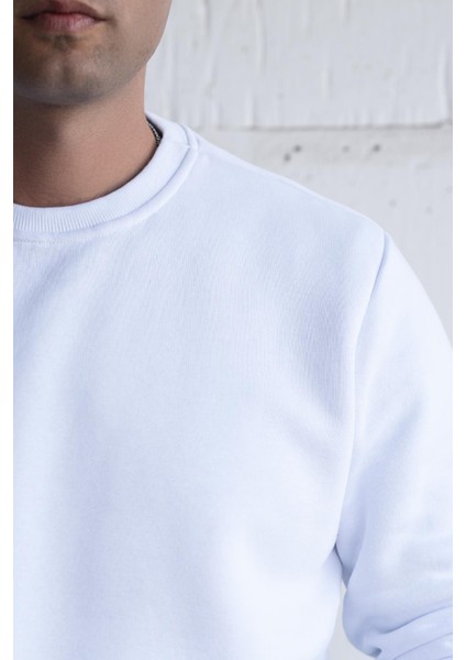 Slimfit Sıfır Yaka Basic 3 Iplik Erkek Sweatshirt modelleri