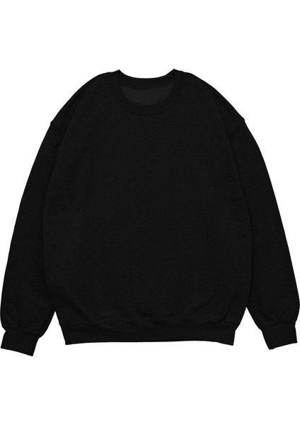Siyah Basic Oversize Sweatshirt