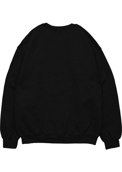 Siyah Basic Oversize Sweatshirt