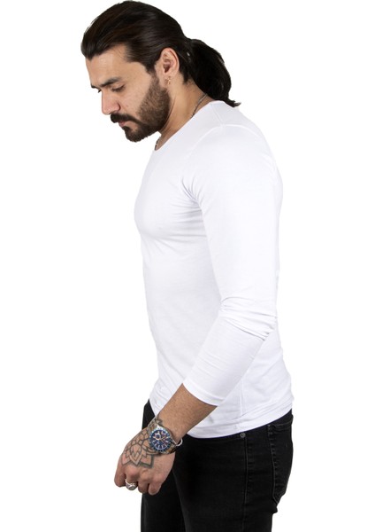 Uzun Kollu Sıfır Yaka Erkek Sweat 2300423 fırsatları