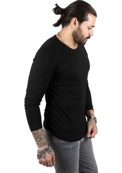 Uzun Kollu Sıfır Yaka Erkek Sweat 2300423 fırsatları