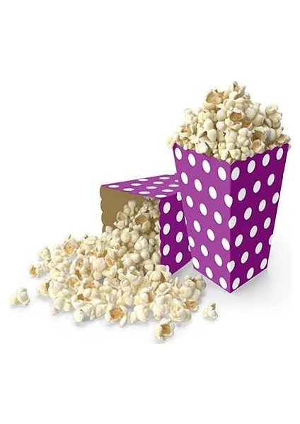 Mısır Kutusu Mor Puantiyeli 8 Li