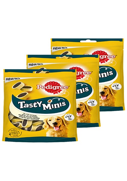 Pedigree® Tasty Minis Sığır ve Peynir Lezzetli Köpek Ödül Maması 140G x 3 Adet