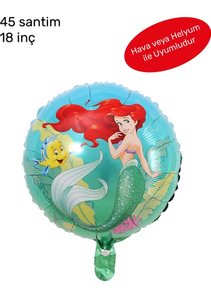 BP Tattoo Deniz Kızı Ariel Folyo Balon 45 cm