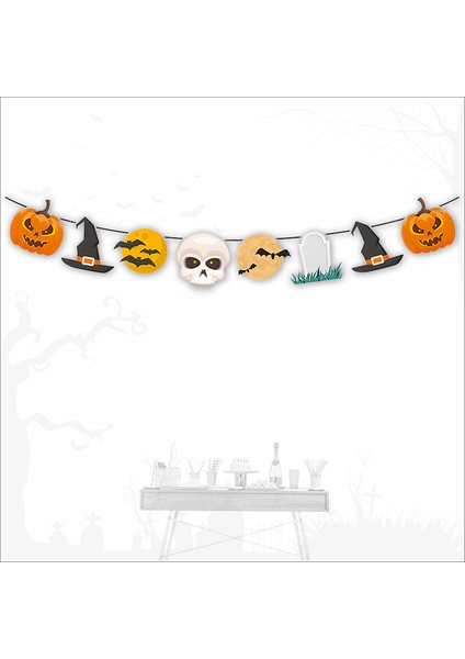 Halloween Figürlü Karton Süs - 1,8 mt