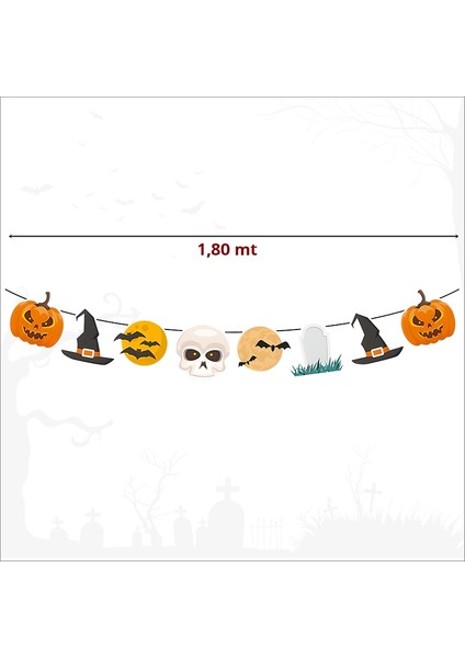 Halloween Figürlü Karton Süs - 1,8 mt fiyatları