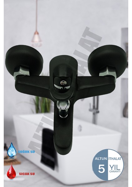 Siyah Mix Banyo Duş Bataryası Aç Kapa Musluk modelleri