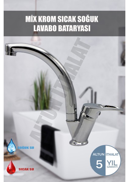 Aç Kapa Mix Lavabo Bataryası Musluğu