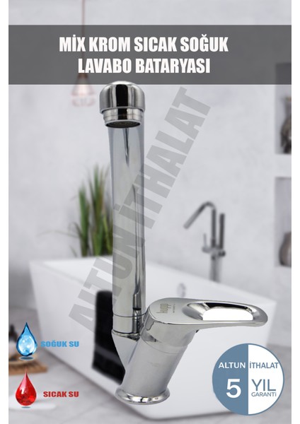Aç Kapa Mix Lavabo Bataryası Musluğu