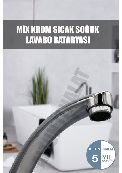 Aç Kapa Mix Lavabo Bataryası Musluğu
