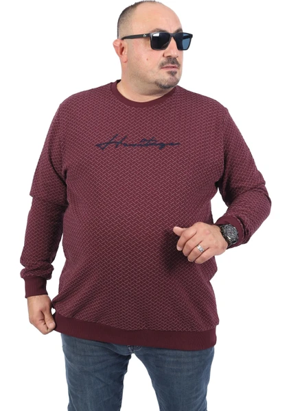 Moc Grande Mocgrande Büyük Beden Sweat Heritage 22725-BORDO