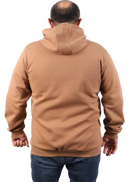 Mocgrande Büyük Beden Sweat Kapüşon Ninety One 22724 Kahve