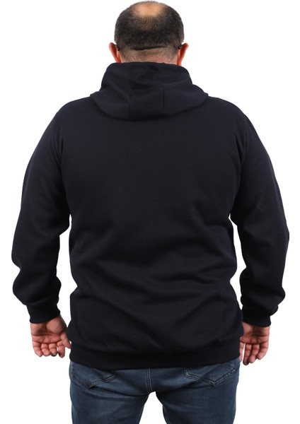 Mocgrande Büyük Beden Sweat Kapüşon Ninety One 22724 Lacivert fırsatları
