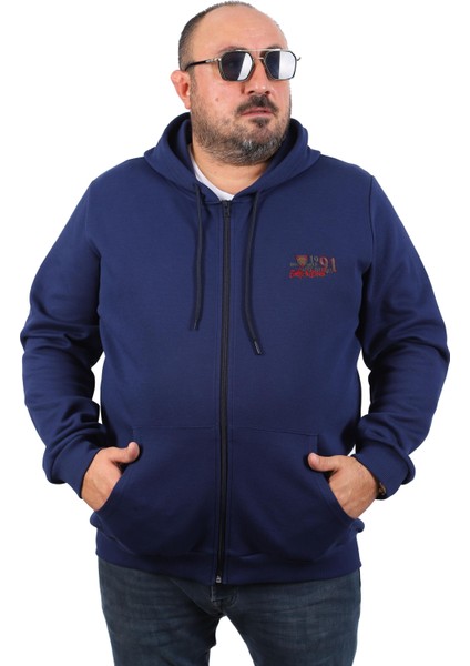 Mocgrande Büyük Beden Sweat Kapüşon Ninety One 22724 İndigo