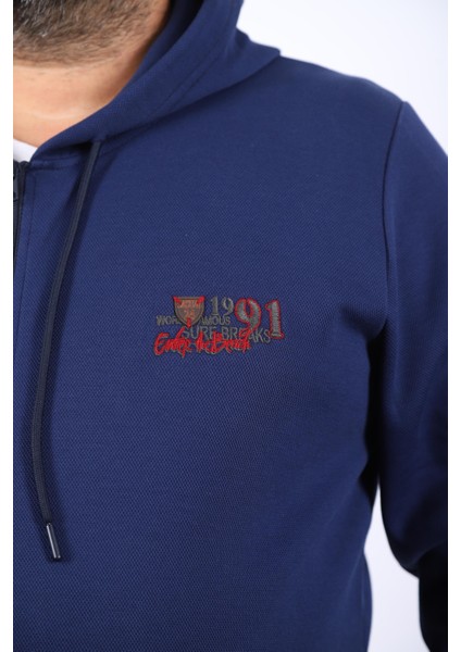 Mocgrande Büyük Beden Sweat Kapüşon Ninety One 22724 İndigo