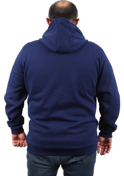 Mocgrande Büyük Beden Sweat Kapüşon Ninety One 22724 İndigo