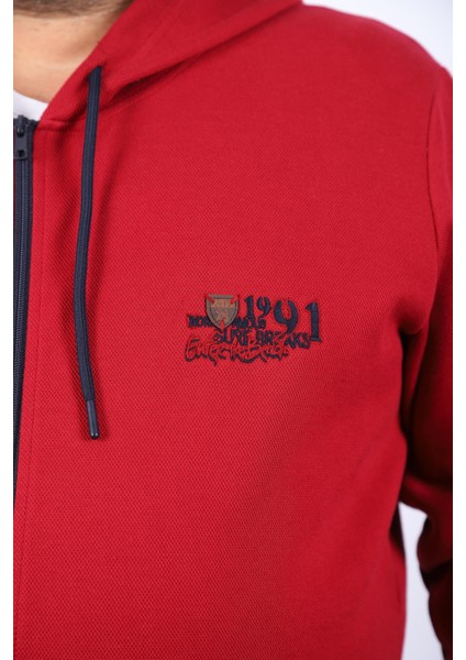 Büyük Beden Sweat Kapüşon Ninety One 22724-BORDO modelleri