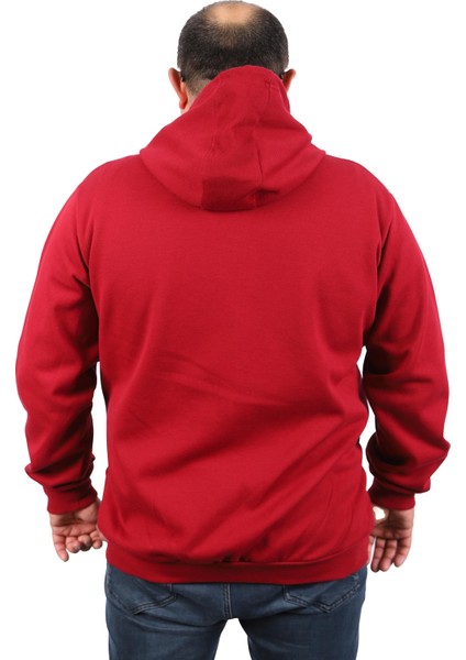 Büyük Beden Sweat Kapüşon Ninety One 22724-BORDO fırsatları