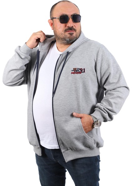 Büyük Beden Sweat Kapüşon Ninety One 22724-GRI