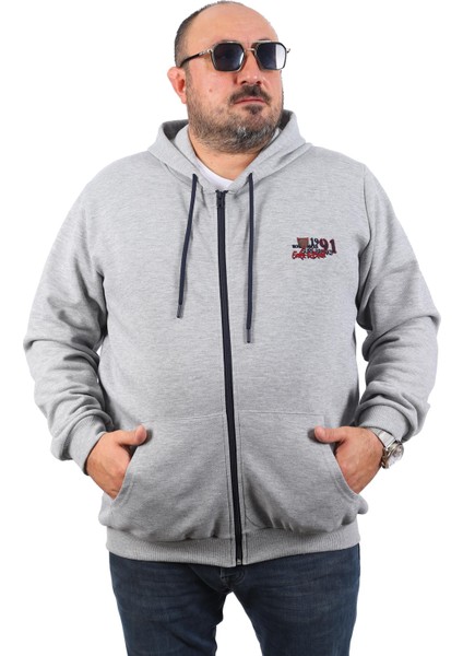 Büyük Beden Sweat Kapüşon Ninety One 22724-GRI fiyatları