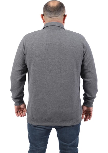 Büyük Beden Polo Yaka Sweat West Coast 22711-ANTRASIT modelleri