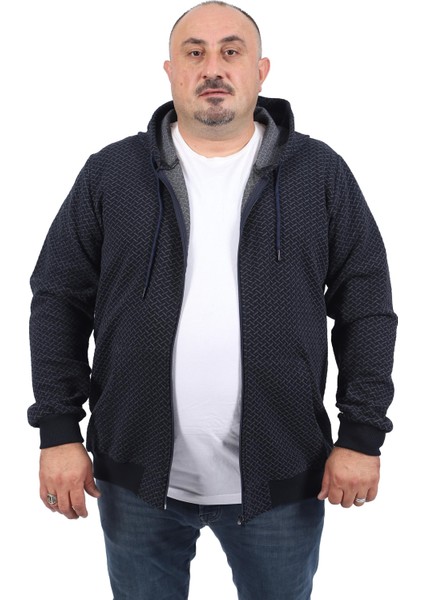 Büyük Beden Sweat Direction 22718-LACIVERT