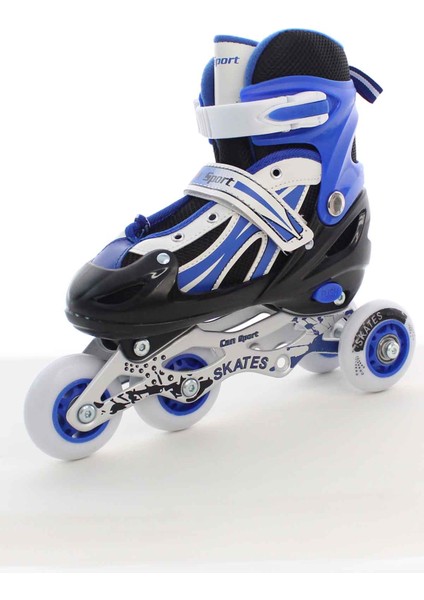 Mavi Ayarlanabilir 2+2 Işıklı Metal Alıştırma Pateni Taşıma Çantalı fırsatları