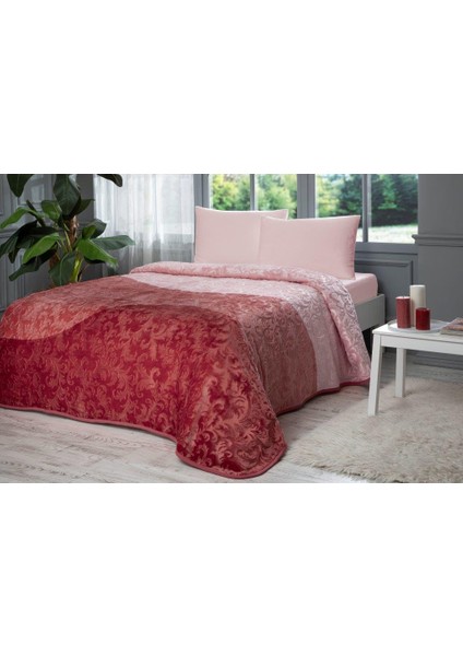 Silver Battaniye Çift Kişillik 220x240-Pudra