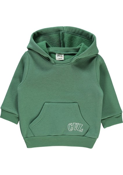 Civil Baby Erkek Bebek Kapüşonlu Sweatshirt 6-18 Haki