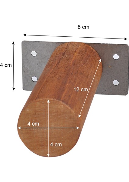 Ahşap Ayak Mobilya Baza Koltuk Kanepe Ünite Sehba Dolap Ayağı Boy 12 cm Çap 4 cm