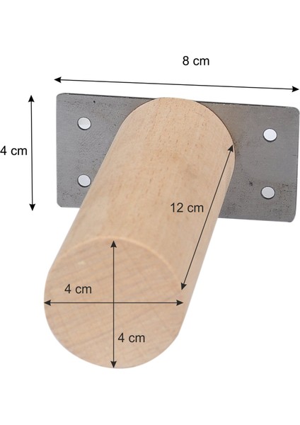 Ahşap Ayak Mobilya Baza Koltuk Kanepe Ünite Sehba Dolap Ayağı Boy 12 cm Çap 4 cm Boyasız