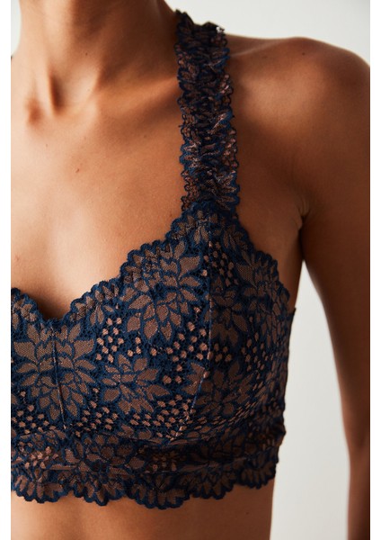 Lacivert Bonita Dantelli Desteksiz Perfect Colors Bralet fiyatları