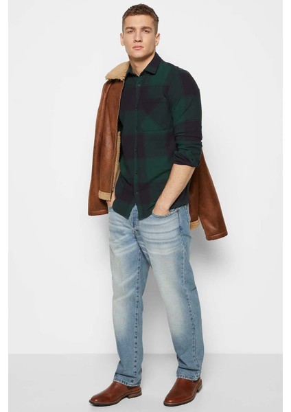 Jack & Jones Yeşil-Lacivert Erkek Oduncu Gömlek 12215467