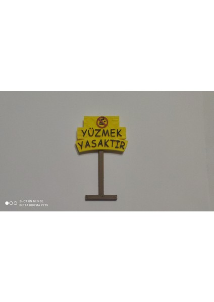 Yüzmek Yasaktır Akvaryum Tabelası