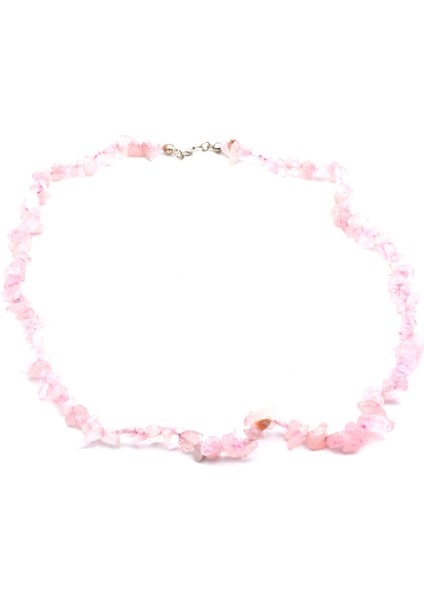 Hakiki Doğal Kırık Taş Pembe Kuvars Taşı Kolye 1.kalite fiyatları