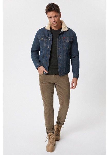 Leecooper Puebla 12 Erkek Kürklü Jean Ceket