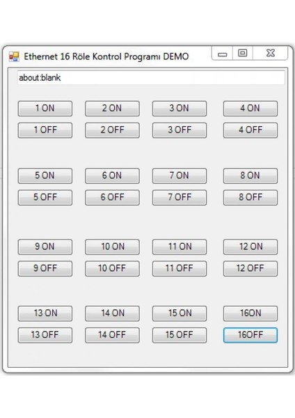 Ethernet 16 Röle Kontrol Kartı